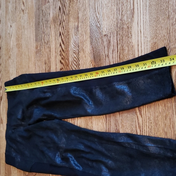 (M) Lola Jeans Varlerie Shiny Black Mid Rise Pull On Pants 360° Comfort Stretchy - Picture 9 of 13